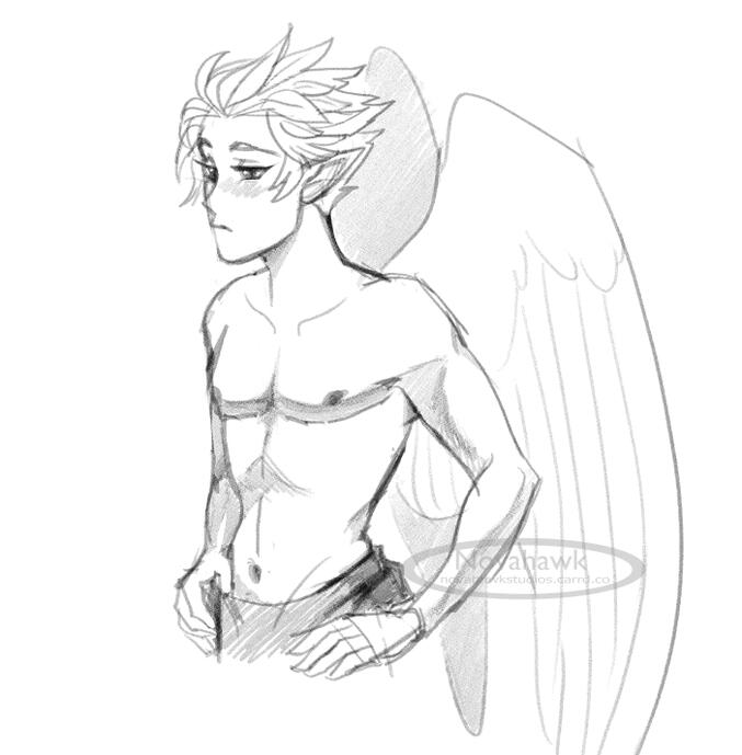 With wings